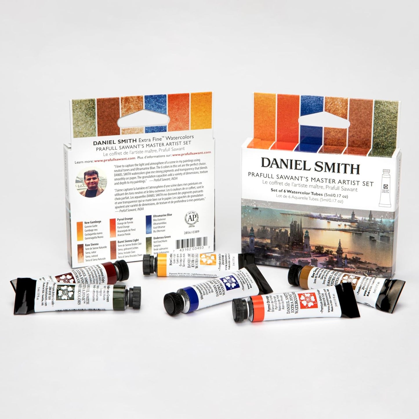 Daniel Smith 285610389 Prafull Sawants's Master Artist Set Watercolor Paint, 5ml, Multicolor 6, 0.16 Fl Oz (Pack of 6)