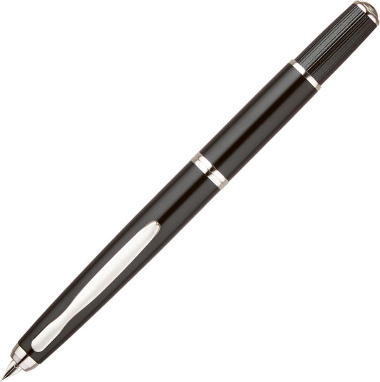 PILOT Fountain Pen Capless Fermo, Black Body, M-Nib (FCF-2MR-B-M)
