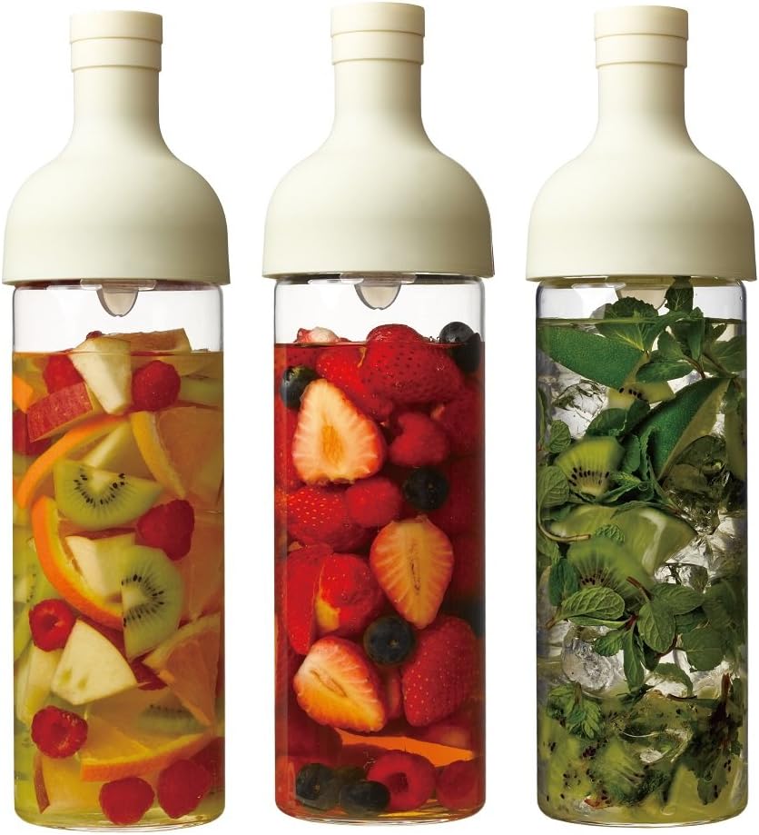 Hario Filter-In Cold Brew Tea Bottle, 750ml, White