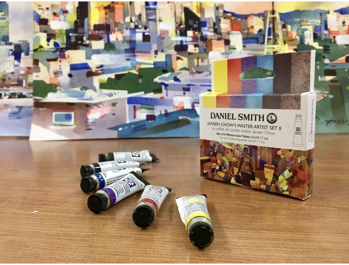 Daniel Smith Transparent Watercolor Paint, Extra Fine Jansen Kors (2), 6 Color Set, 0.16 fl oz (5 ml) (No.2), 285610406