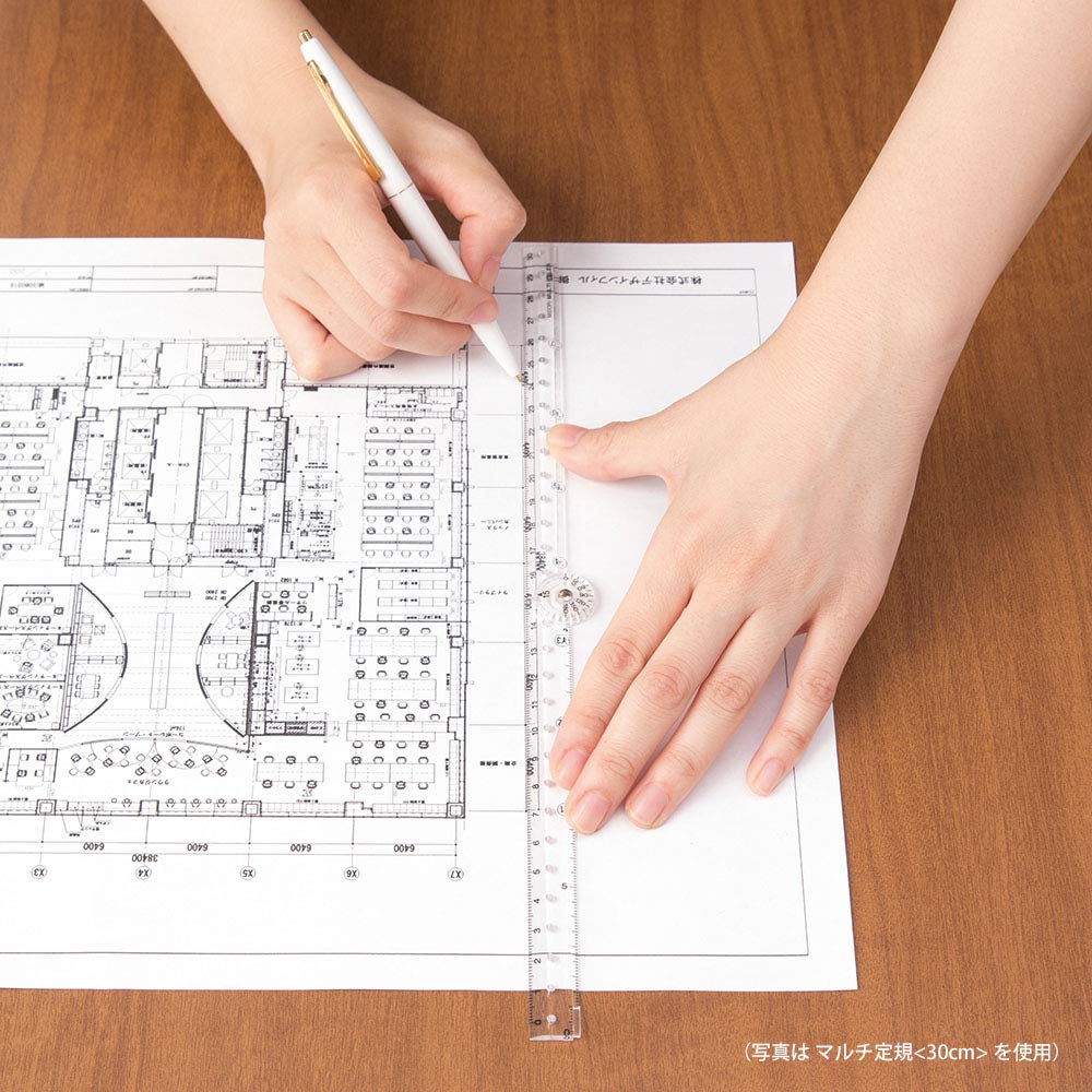 DESIGNPHIL 42263006 Midori Multi Ruler, 6.3 inches (16 cm), Transparent