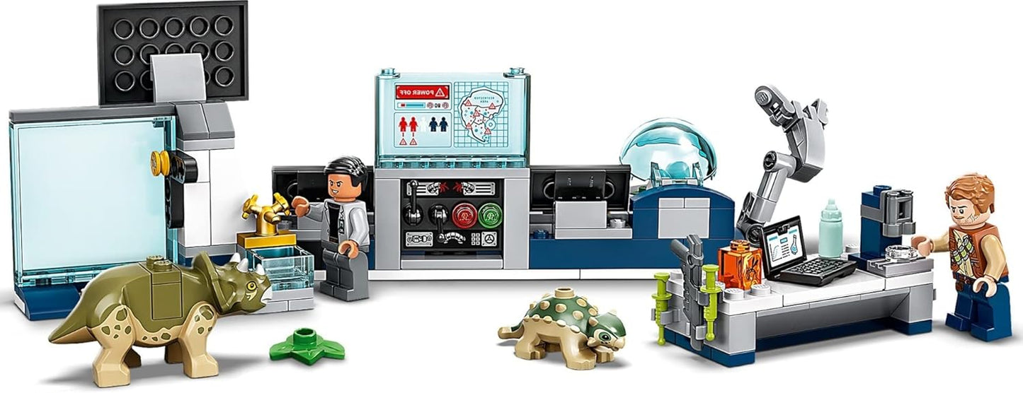LEGO 75939 Jurassic World Dr. Wu's Lab: Baby Dinosaurs Breakout Toy with Owen Minifigure