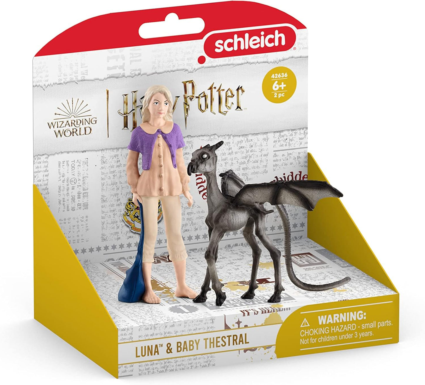 Schleich Wizarding World of Harry Potter 2-Piece Set with Luna Lovegood & Baby Thestral Collectible Figurines for Kids Ages 6+