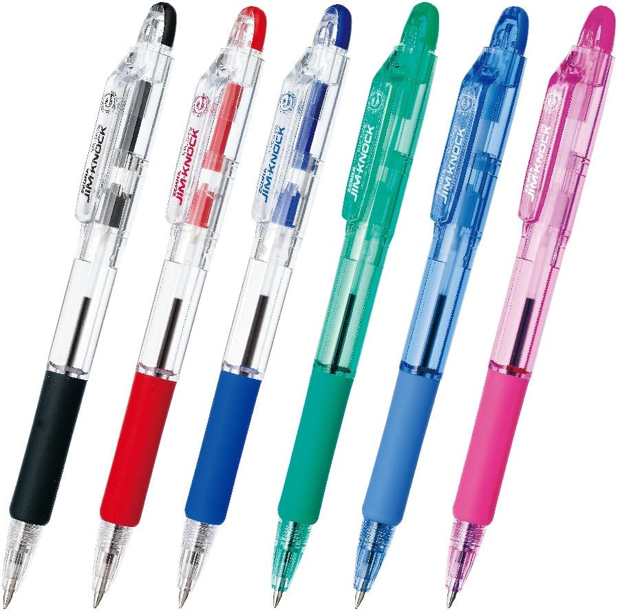 ZEBRA B-KRB-100-R Oil-Based Ballpoint Pen, Gym Knock, 0.03 inches (0.7 mm), Red, 10 Pieces