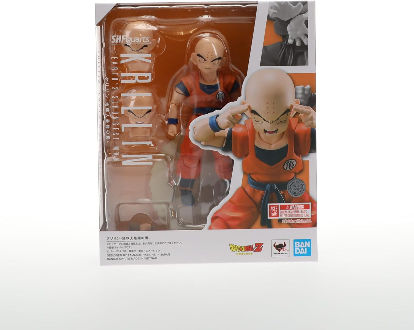 TAMASHII NATIONS - Dragon Ball Z - Krillin Earth's Strongest Man, Bandai Spirits S.H.Figuarts Action Figure