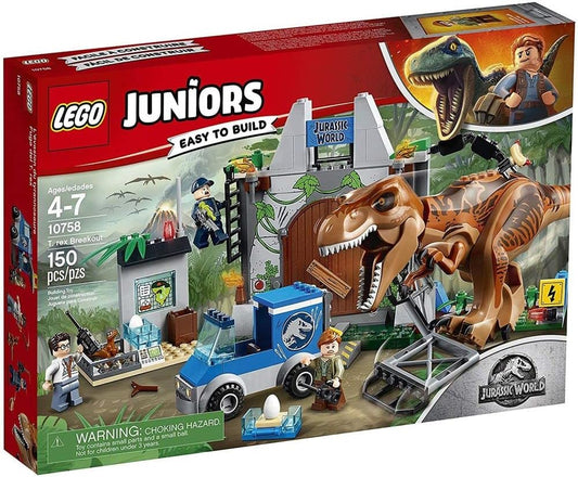 LEGO Juniors/4+ Jurassic World T. rex Breakout 10758 Building Kit (150 Pieces)