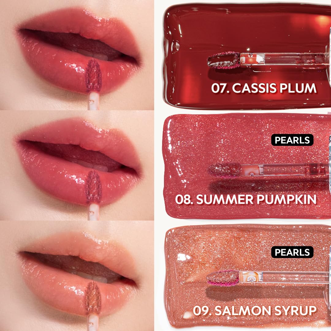 TIRTIR Waterism Tinted Lip Gloss #07 Cassis Plum, 0.14 Fl Oz ??? Kiss Ready Lipgloss, 12H Long Lasting Non Sticky Natural Tinted Glow Korean Multiuse Cheek and Lip Tint for Women gift