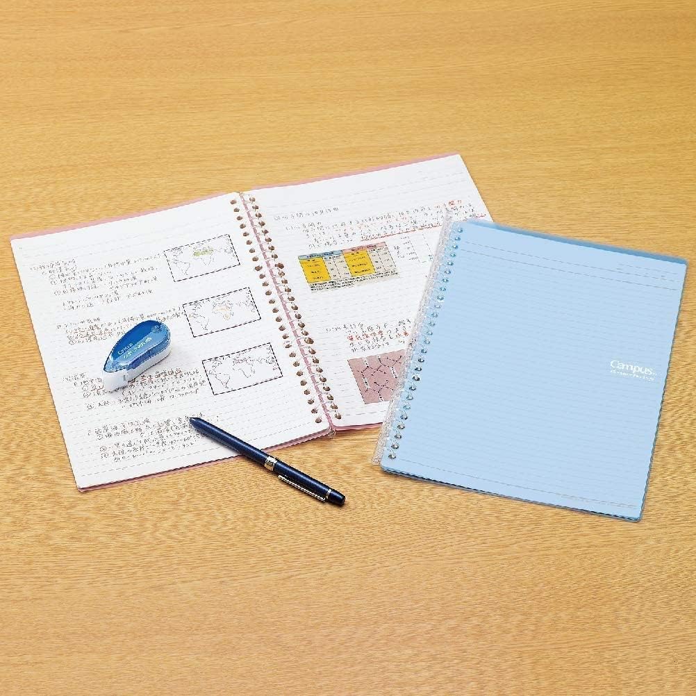 KOKUYO Campus Smart Ring Binder Notebooks, A5, 20 Capacity, 26 Rings, Light Blue, Perfect for Class or Work, Japan Import (RU-SP130LB).
