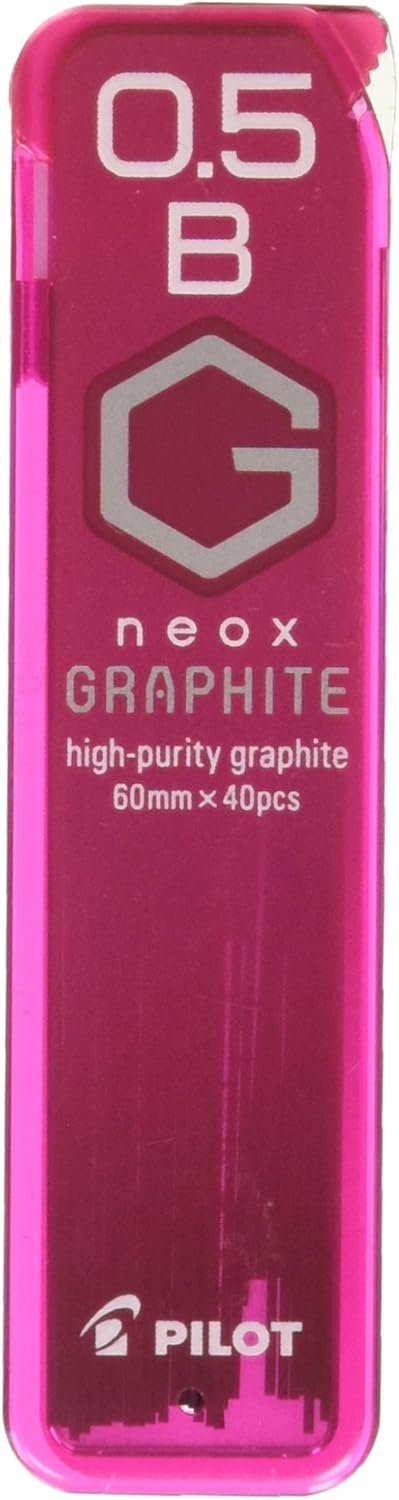 PILOT Mechanical Pencil Lead Neox Graphite 0.5mm, B, 40 Leads (HRF5G-20-B)