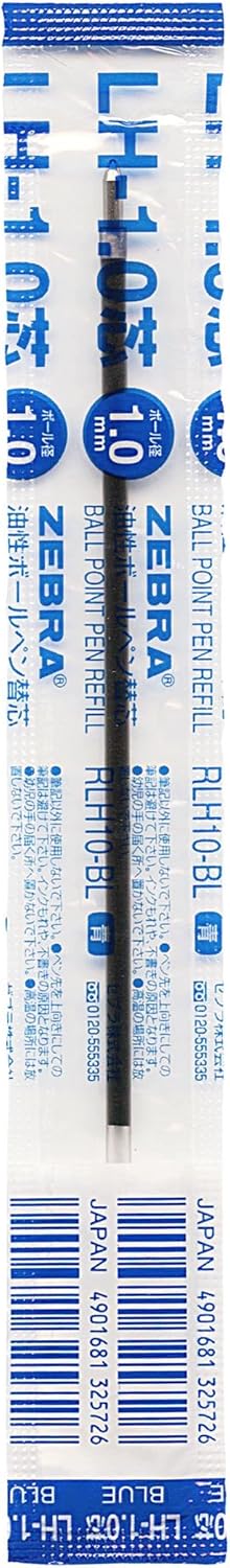 ZEBRA LH-1.0 Ballpoint Pen Refill - 1.0 mm - Blue