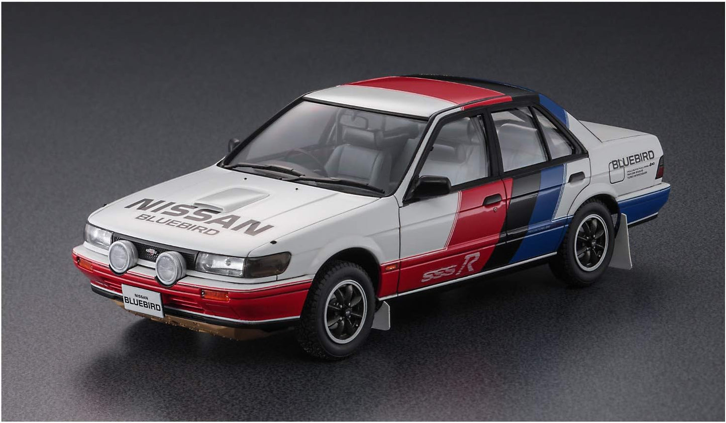 Hasegawa HC35 1/24 Historic Car Series Nissan Bluebird 4-Door Sedan SSS-R (U12 Type), Early Period, Plastic Model