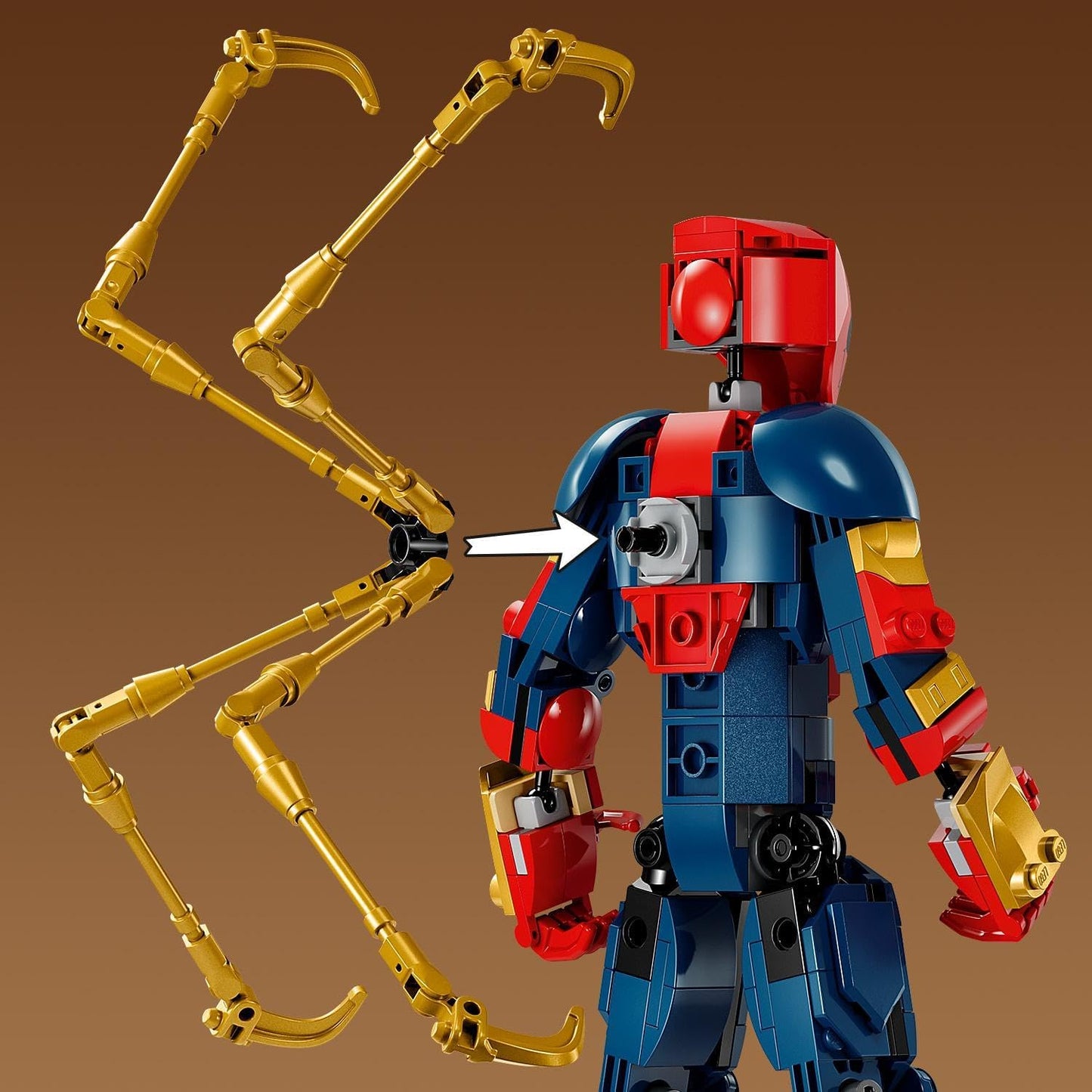 LEGO Marvel Building Figure - Iron Spider-Man, Superhero Toy for Kids, Movable Construction Toy with Armor Building Set, Gift Idea for Boys and Girls from 8 Years 76298