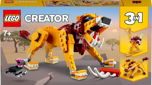 LEGO 31112 Creator 3 in 1 Wild Lion, Ostrich, Warthog, Animal Figurines Toy for Children from 7 Years