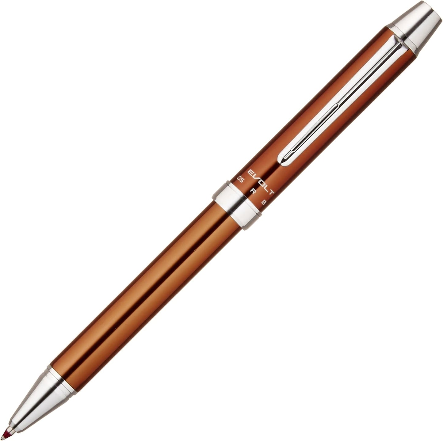 PILOT 2 Plus 1 Evolt 2 Color 0.7mm Ballpoint Multi Pen, 0.5mm Mechanical Pencil, Brown Body (BTHE-1SR-BN)