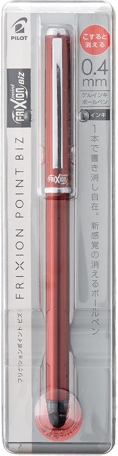 PILOT Ballpoint Pen, Frixion Point Biz, Metallic Red (LF-2SP4-MR)