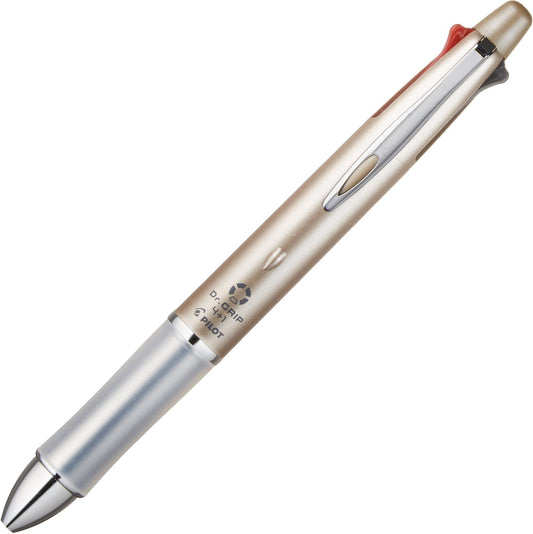 PILOT Dr. Grip 4+1, 4 Color 0.7 mm Ballpoint Multi Pen and 0.5 mm Pencil - Pink Body