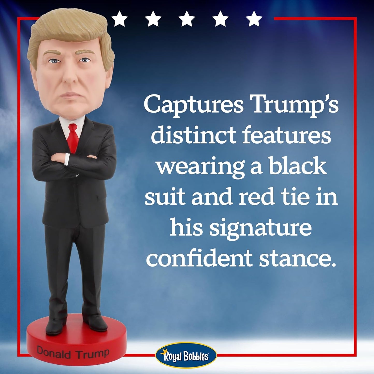 Royal Bobbles Donald Trump, 45th President of The United States ??? 8 Inches Tall ??? Collectible Bobblehead Statue