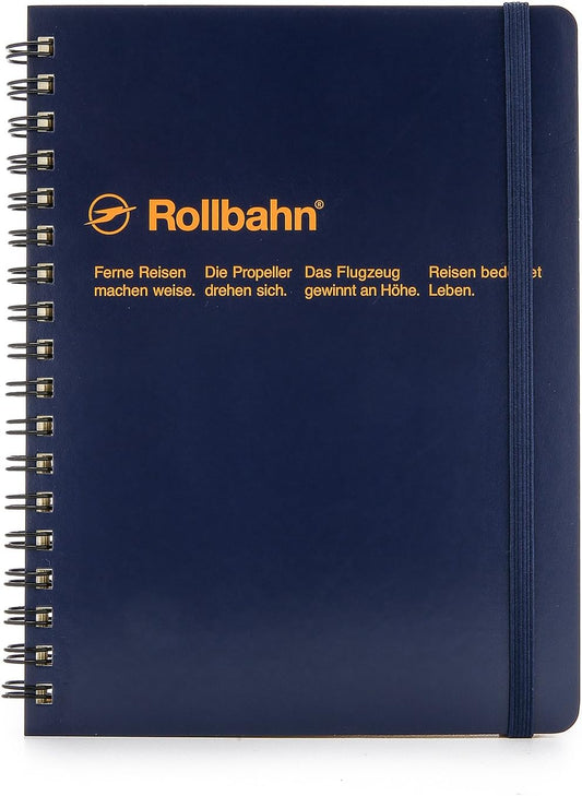 Delfonics Men's Rollbahn Spiral Notebook, Dark Blue, One Size