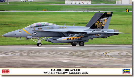 Hasegawa 1/72 US Navy EA-18G Growler VAQ-138 Yellow Jackets 2022 Plastic Model HAS-02461