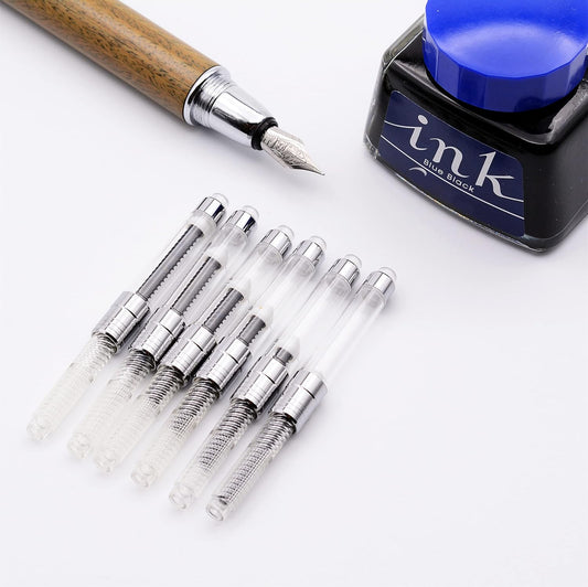 LACHIEVA LUX - International Size Fountain Pen Ink Converter- 6 Pack (Clear)