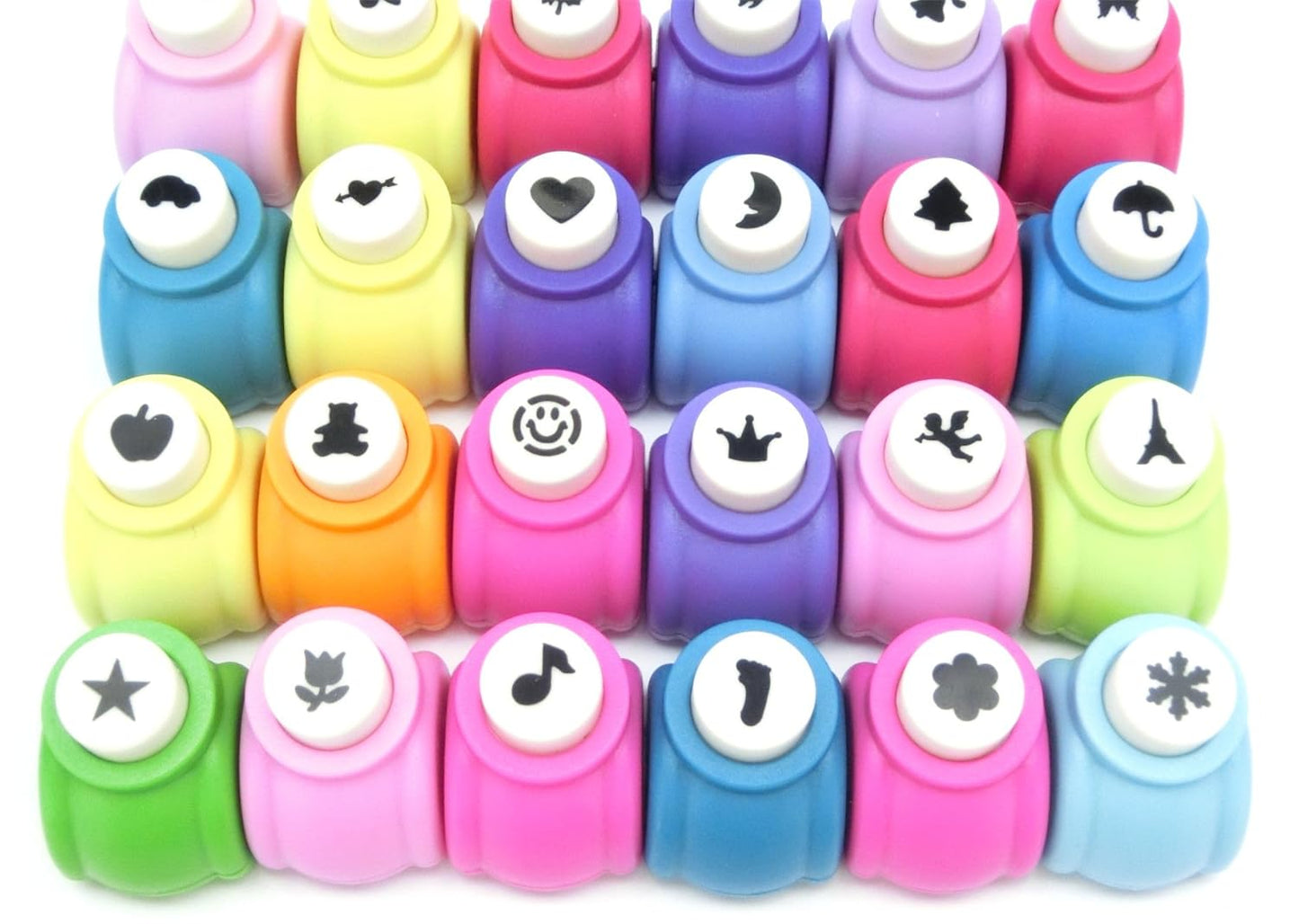 THEOVEL Ladies Colorful Mini Craft Punch Set of 24 T0289