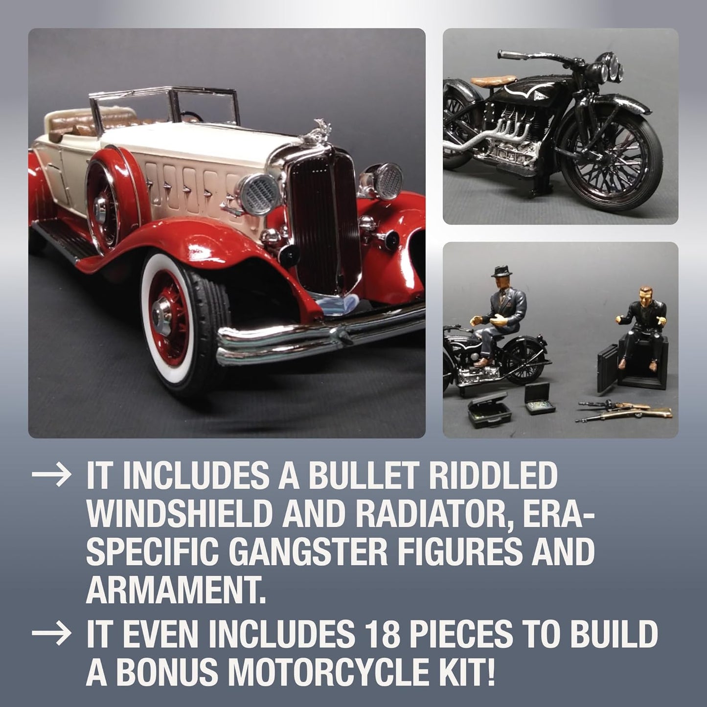 MPC 1932 Chrysler Imperial Gangbusters 1:25 Scale Model Kit