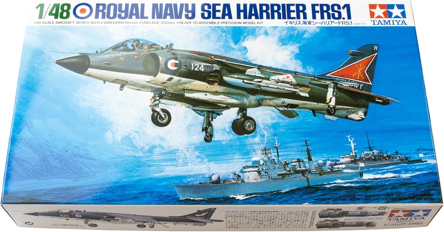 Tamiya Royal Navy Sea Harrier FRS.1 plastic model kit for hobbyists and collectors