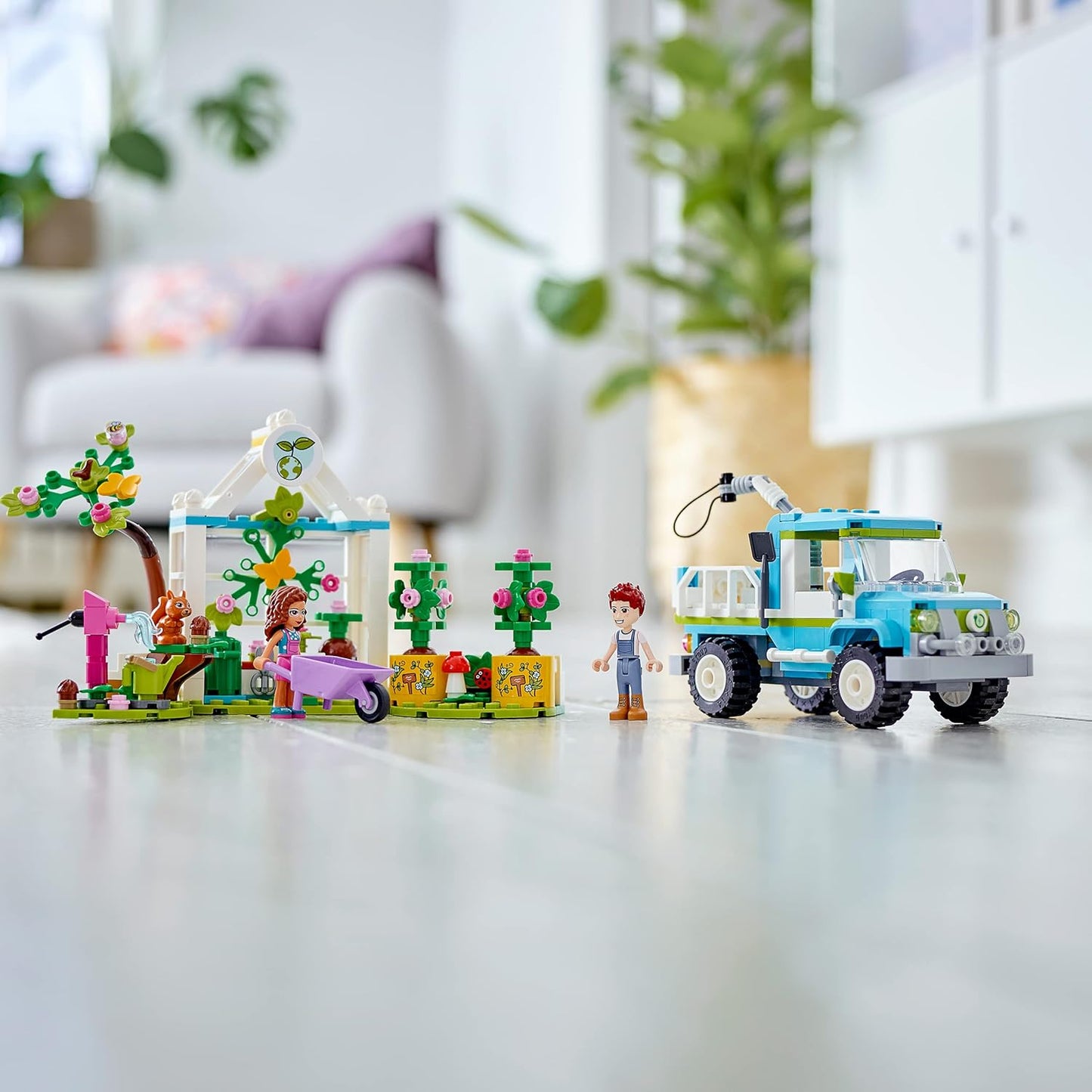 LEGO 41707 Friends The Tree Planter Truck Car Construction Toy with Animal Figurines, Gardening for Girls and Boys Aged 6+