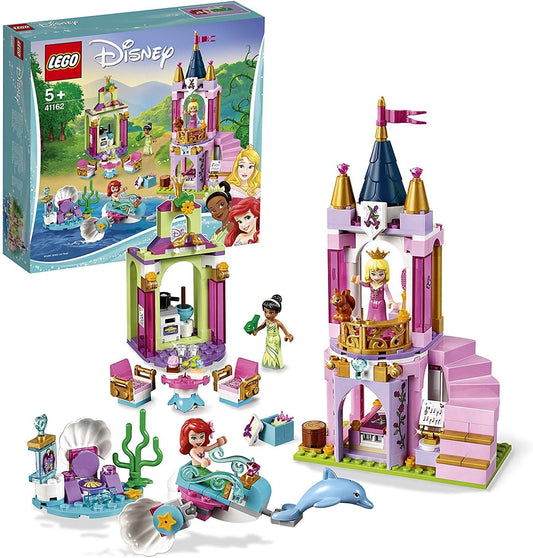 LEGO Disney Princess Ariel, Aurora & Tiana’s Royal Celebration Building Blocks 41162 – 282 Pieces Multicolor