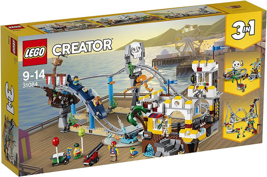 LEGO Creator 3-in-1 Pirate Roller Coaster Building Set (31084) – 923 Pcs Multicolor Blocks for Kids 9–14 Years