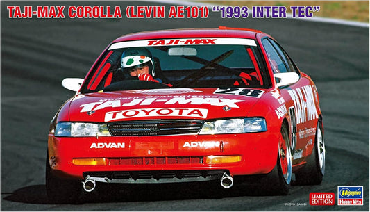 Hasegawa 20630 1/24 Taji-Max Corolla, Levin AE101, 1993 Inter Tec Model Kit, Multi-Colour