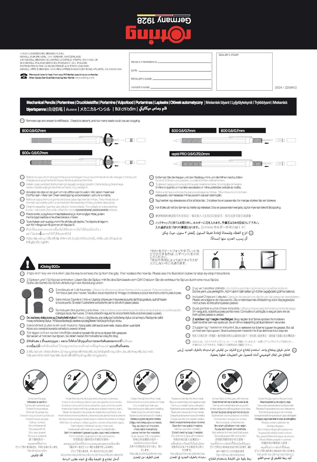 rOtring Sailor Mechanical Pencil Rapid, 0.7mm Lead (1904841)