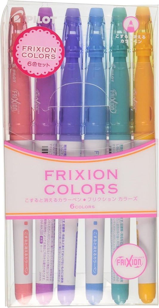 PILOT FriXion Colors Erasable Marker, 6 Color Set