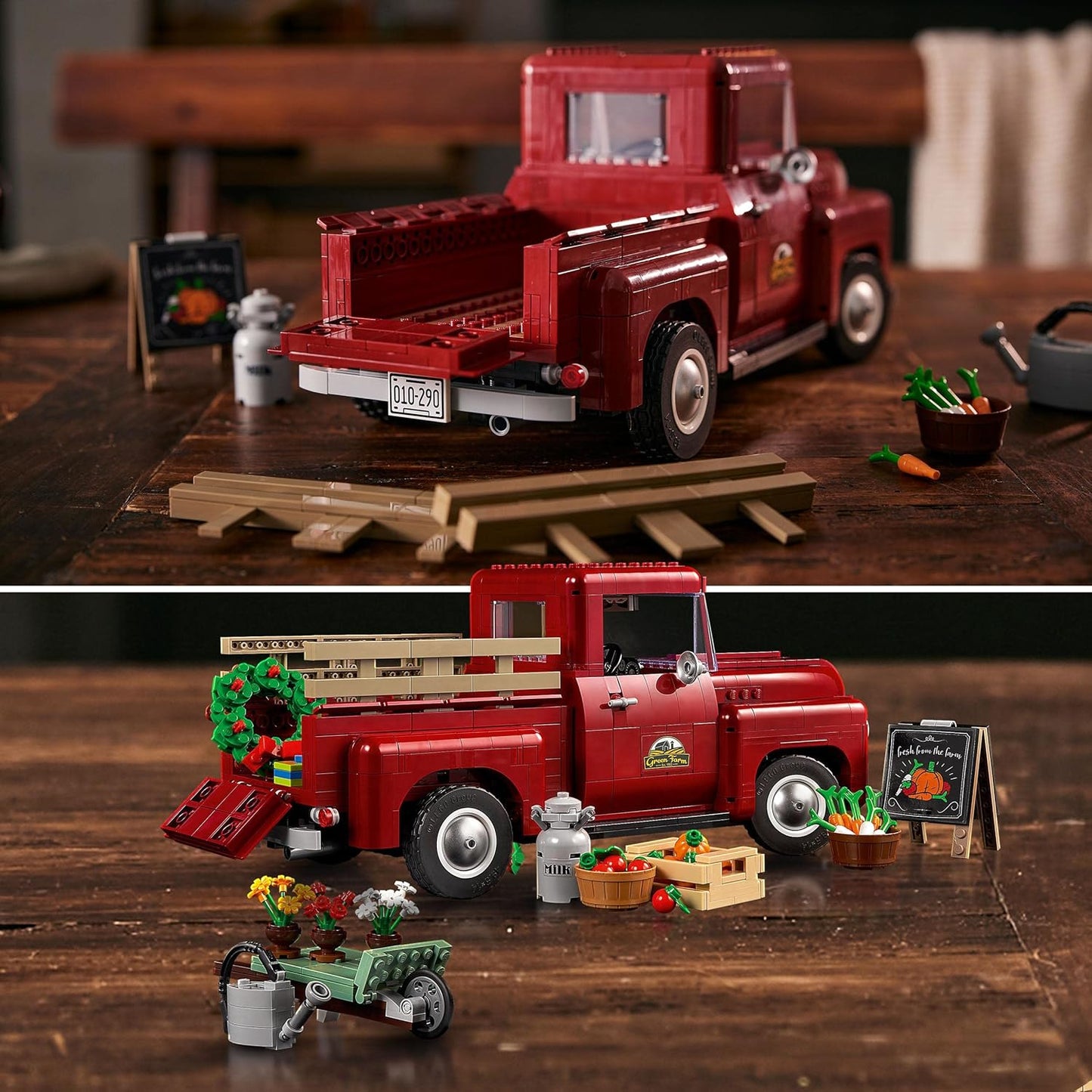 LEGO Icons Pickup Truck 10290 Building Kit for Adults; Build and Display an Authentic Vintage 1950
