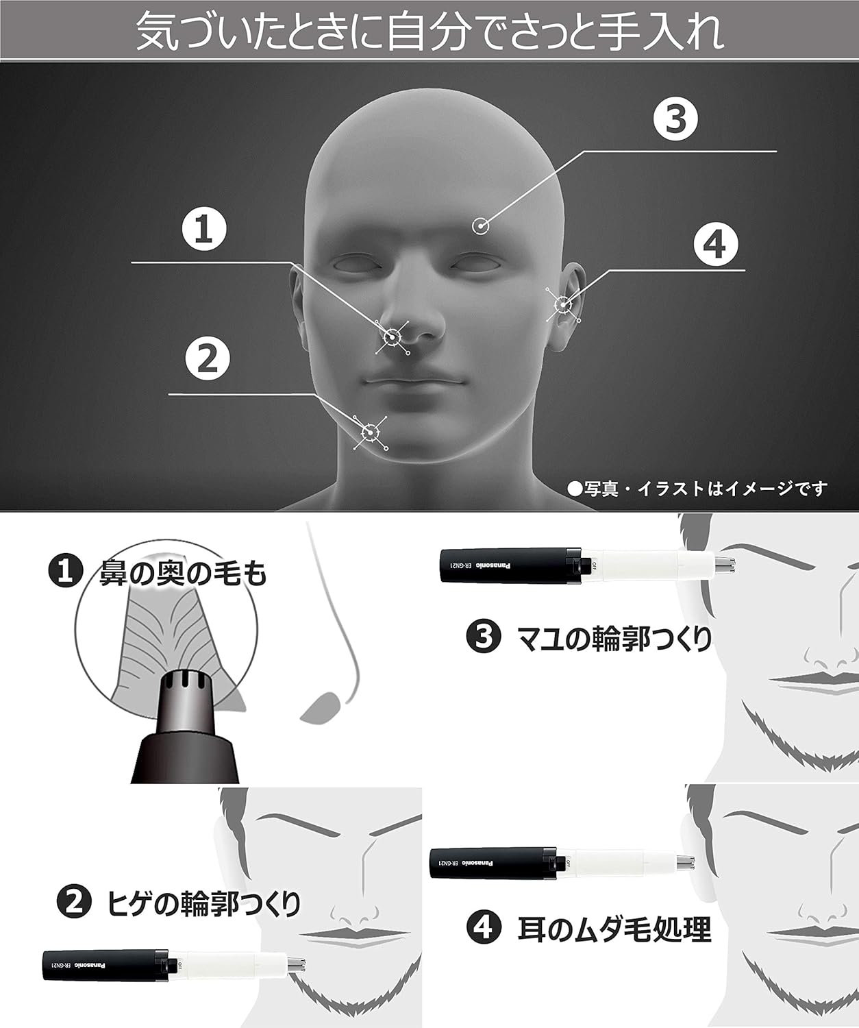 Panasonic ER-GN21-K etiquette cutter
