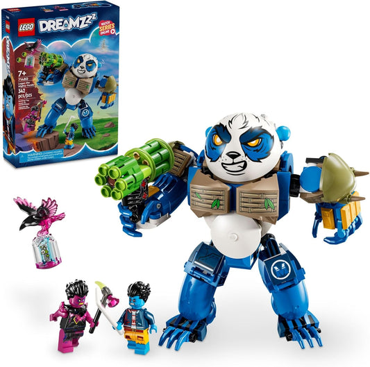 LEGO DREAMZzz Logan the Mighty Panda Toy Playset 71480 with 2 Minifigures, Rebuildable Animal Set for Kids Ages 7+