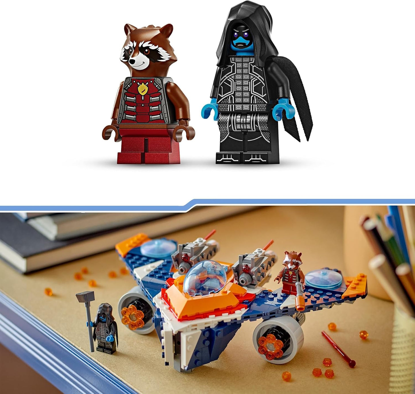 Lego Marvel Superheroes Rocket's Warbird vs. Ronan Set 76278