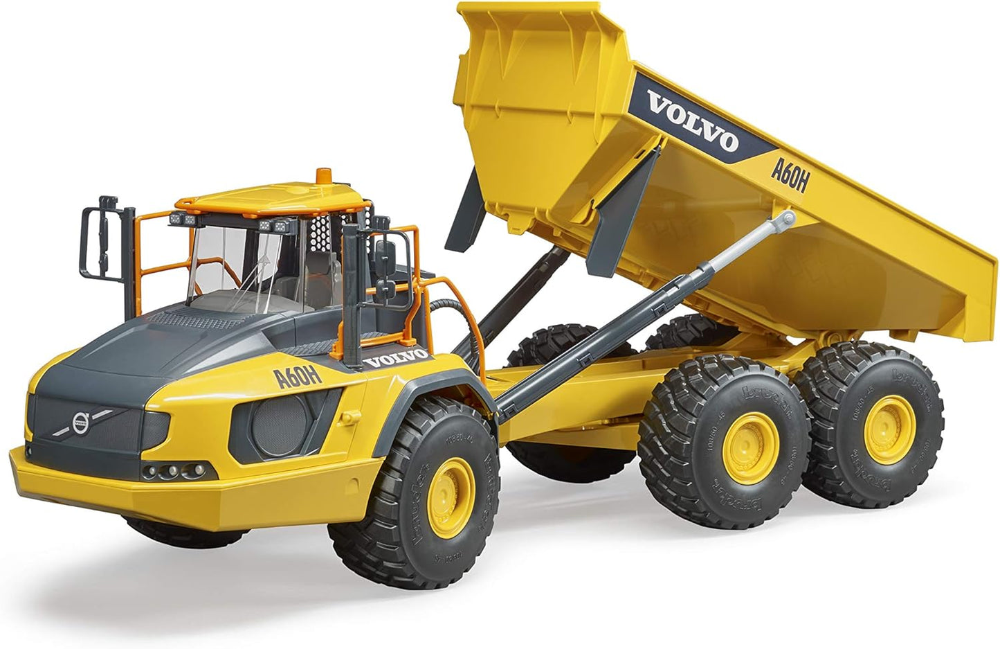 Bruder Volvo A60H Hauler for Construction Pretend Play Indoors, Outdoors, in Sand and Snow, 02455
