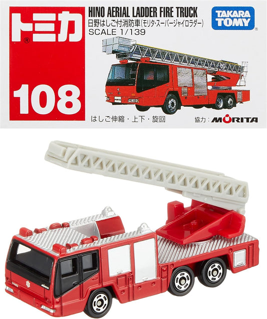 Takara Tomy Tomica No.108 Hino Aerial Ladder Fire Truck