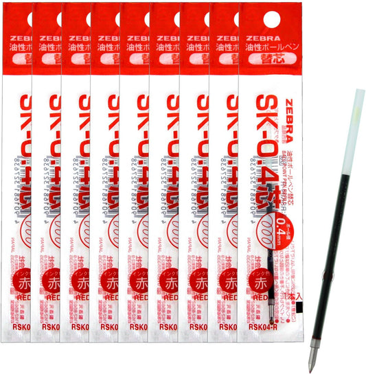 ZEBRA B-RSK04-R Tapri Clip SK-0.4 Core, Red, 10 Pieces