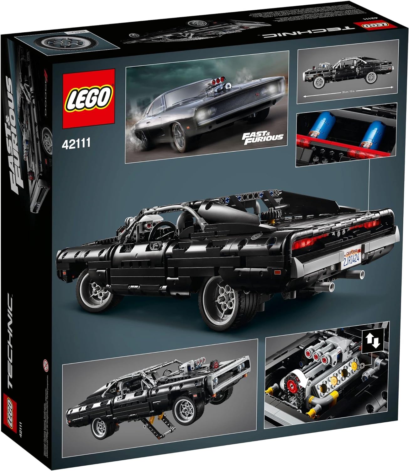 LEGO 42111 Technic Fast & Furious Dom's Dodge Charger Racing Car Model – Collector’s Building Set