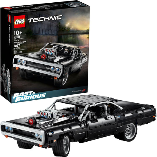 LEGO 42111 Technic Fast & Furious Dom's Dodge Charger Racing Car Model – Collector’s Building Set