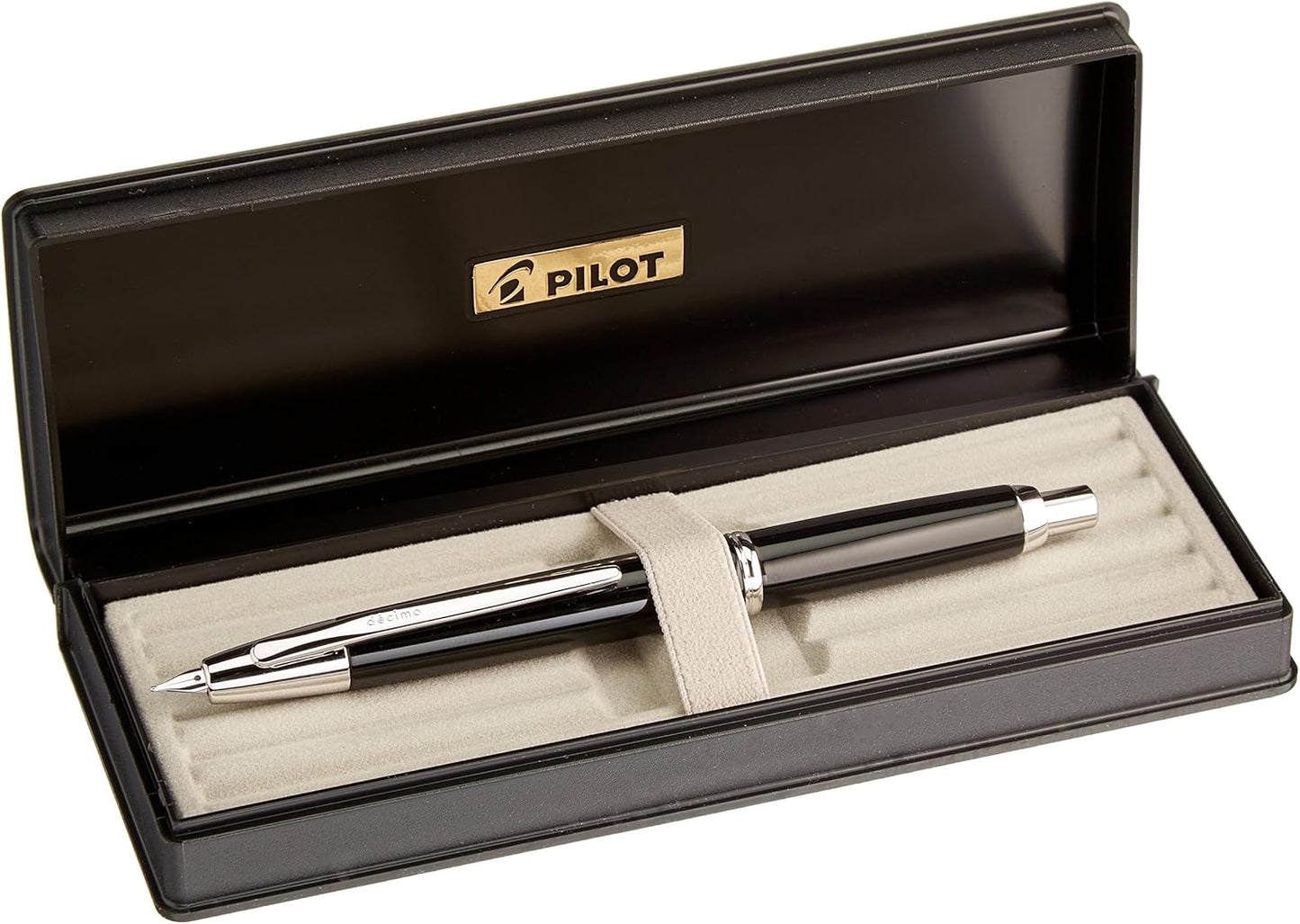 PILOT Fountain Pen Capless Decimo, Black Body, M-Nib (FCT-15SR-B-M)