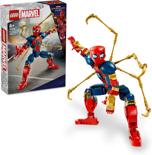 LEGO Marvel Building Figure - Iron Spider-Man, Superhero Toy for Kids, Movable Construction Toy with Armor Building Set, Gift Idea for Boys and Girls from 8 Years 76298