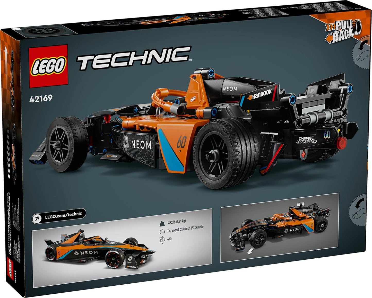 LEGO Technic NEOM McLaren Formula E Race Car 42169 building set – authentic collectible model