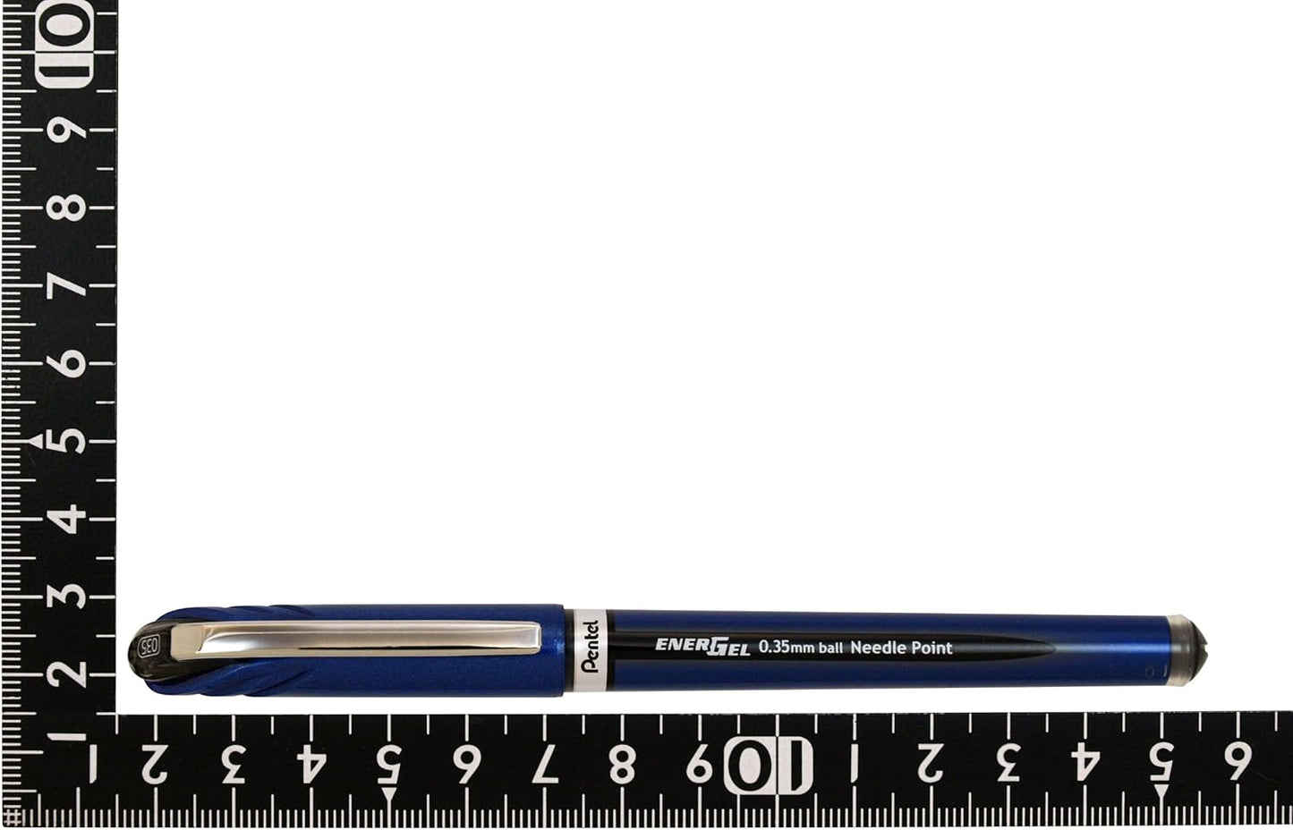 Pentel Energel Euro Ballpoint Pen, 0.35mm Needle Tip, Red Ink (BLN23-B)