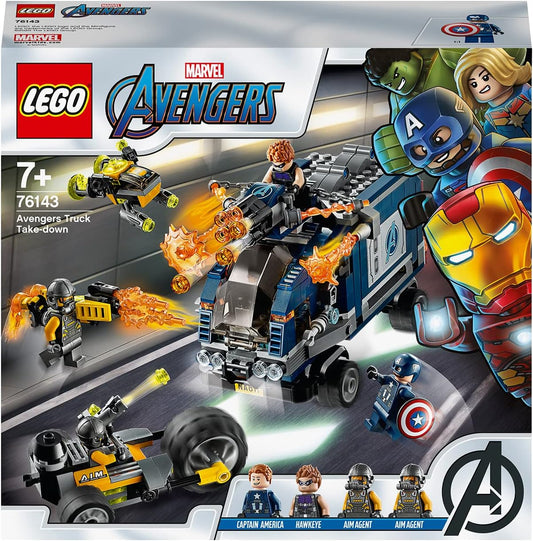 LEGO 76143 Marvel Avengers Superhelden - Truck-Festnahme Set Der Fall mit Captain America und Hawkeye Minifiguren