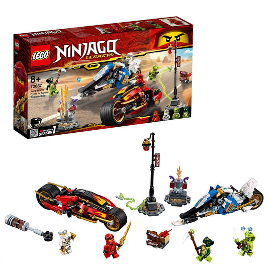 Ninjago Legacy Kai‰۪S Blade Cycle & Zane‰۪S Snowmobile Building Kit, Colourful