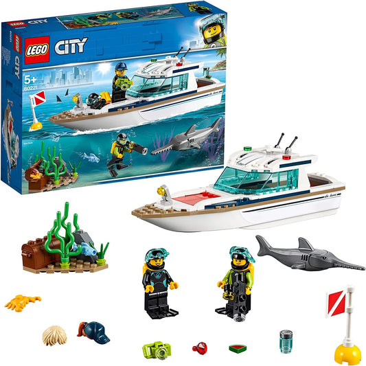 City Great Vehicles Diving Yacht Toy Boat, Building Sets for Kids