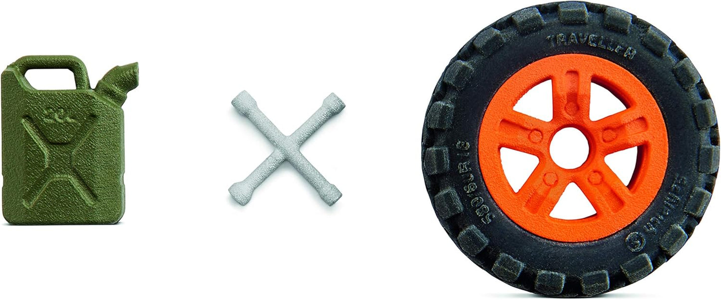 Schleich Wild Life Off-Road Jeep with Rope Winch 17-piece Playset for Kids Ages 3-8